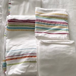 Cotton 100%, twin sheet set with one pillowcase